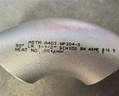 ASTM A403 WP304 Stainless Steel ButtWelded Elbow